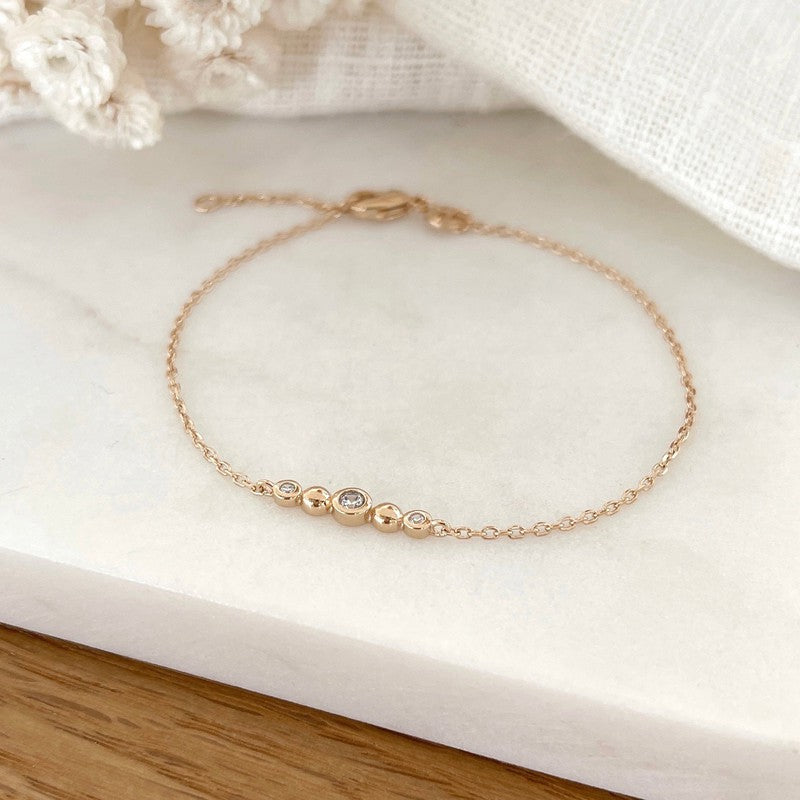 Pulsera «Katia» chapada enInstants Plaisirs  Joyas