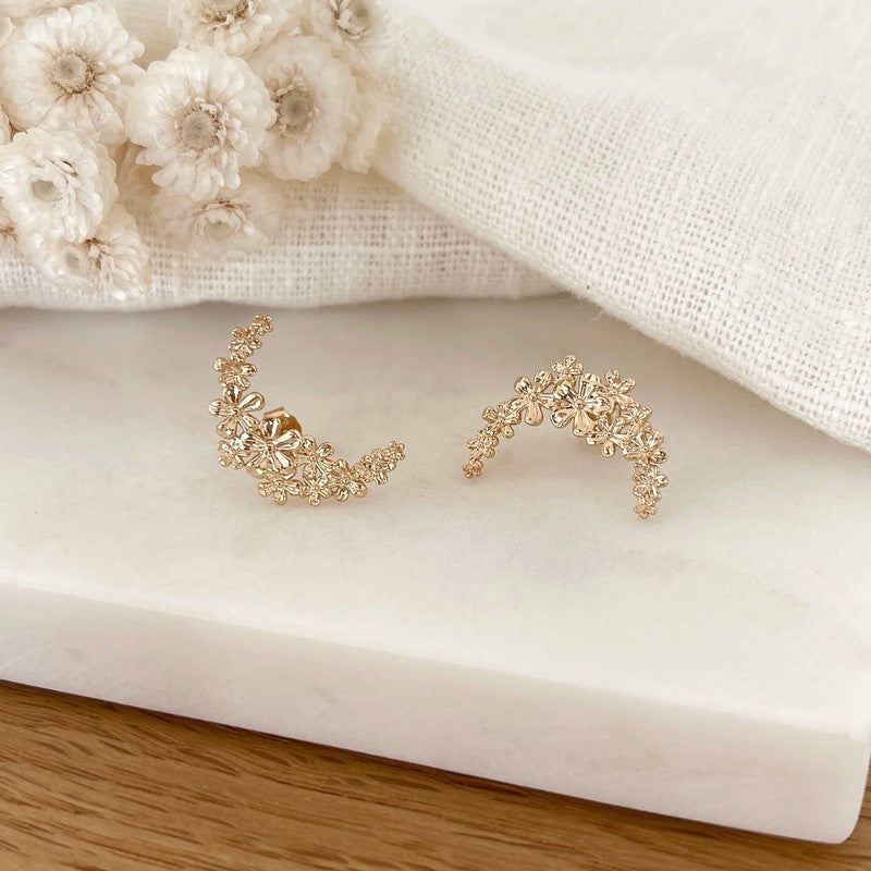 Pendientes «Bellis» chapados en oro-PendientesInstants Plaisirs  Joyas
