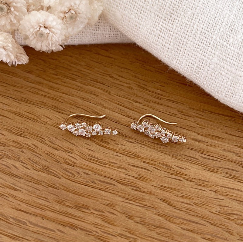 Pendientes «Garance» chapados en oro-PendientesInstants Plaisirs  Joyas