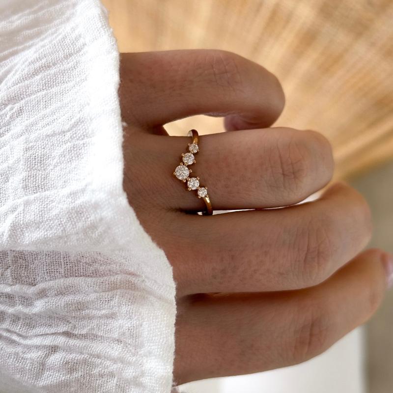 Anillo «Victoire» chapado enInstants Plaisirs  Joyas