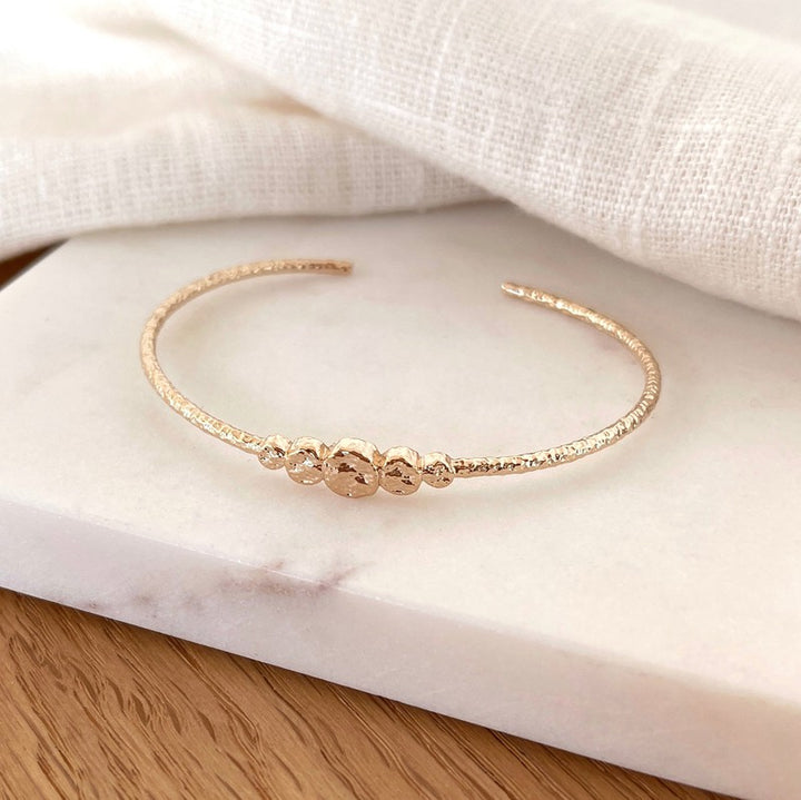 Brazalete «Pia» chapado enInstants Plaisirs  Joyería