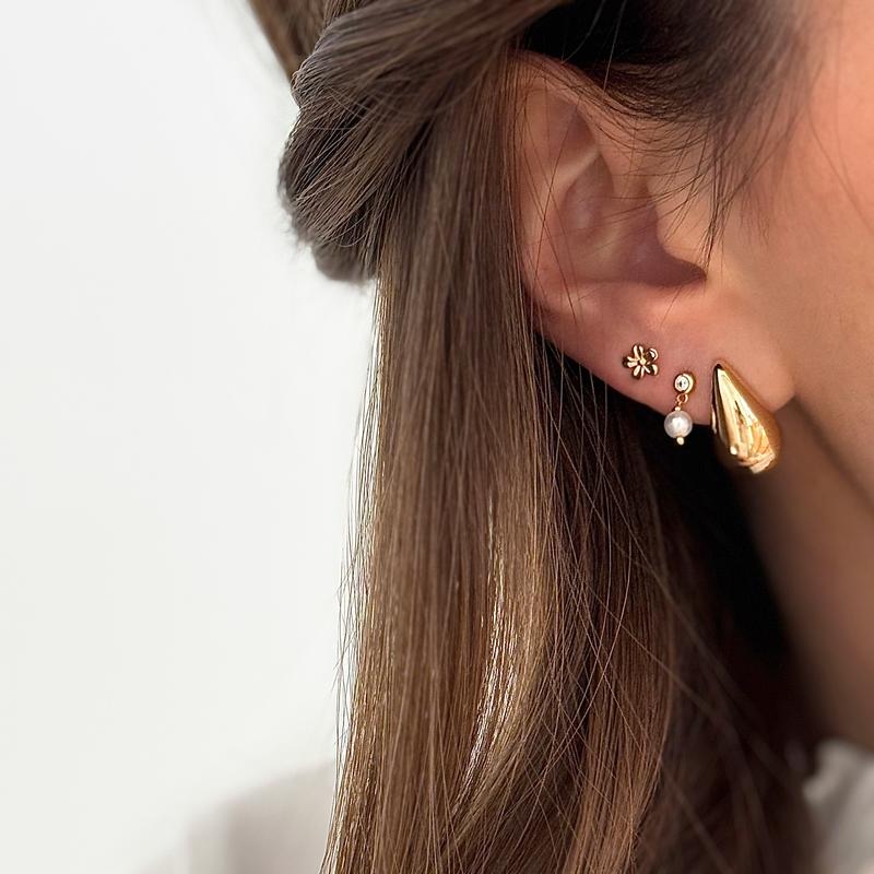 Pendientes «Edith» chapados en oro-PendientesInstants Plaisirs  Joyería