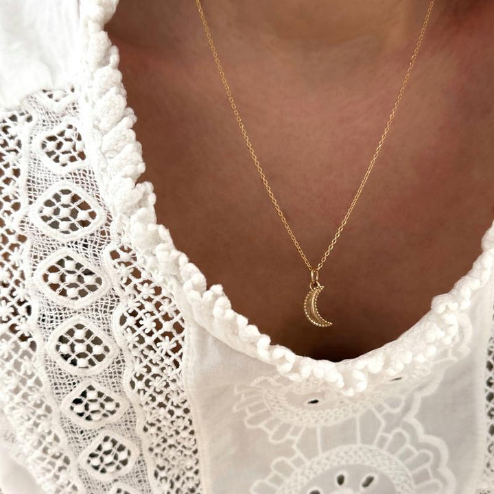 Collar «Lunis» chapado en oro - Collares - Instants Plaisirs - Cadena clásica de 38 cm -Instants Plaisirs  Joyería