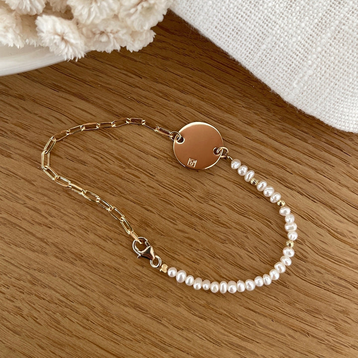 Pulsera «Talia» chapada en oro-Pulsera-instants-plaisirs-SinInstants Plaisirs  Joyería