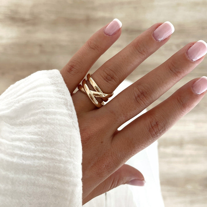 Anillo «Trish» chapado enInstants Plaisirs Instants Plaisirs  Joyas