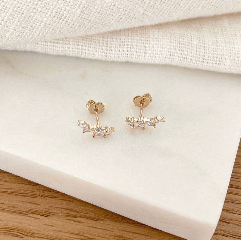 Pendientes «Ivy» chapados en oro-PendientesInstants Plaisirs  Joyas