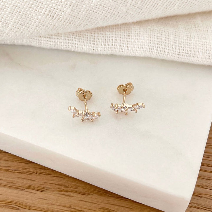 Pendientes «Ivy» chapados en oro-PendientesInstants Plaisirs  Joyas