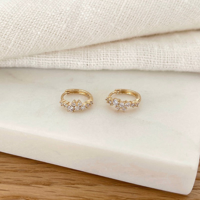 Aros «Bertha» chapados en oro - Pendientes - Instants Plaisirs -Instants Plaisirs  Joyería