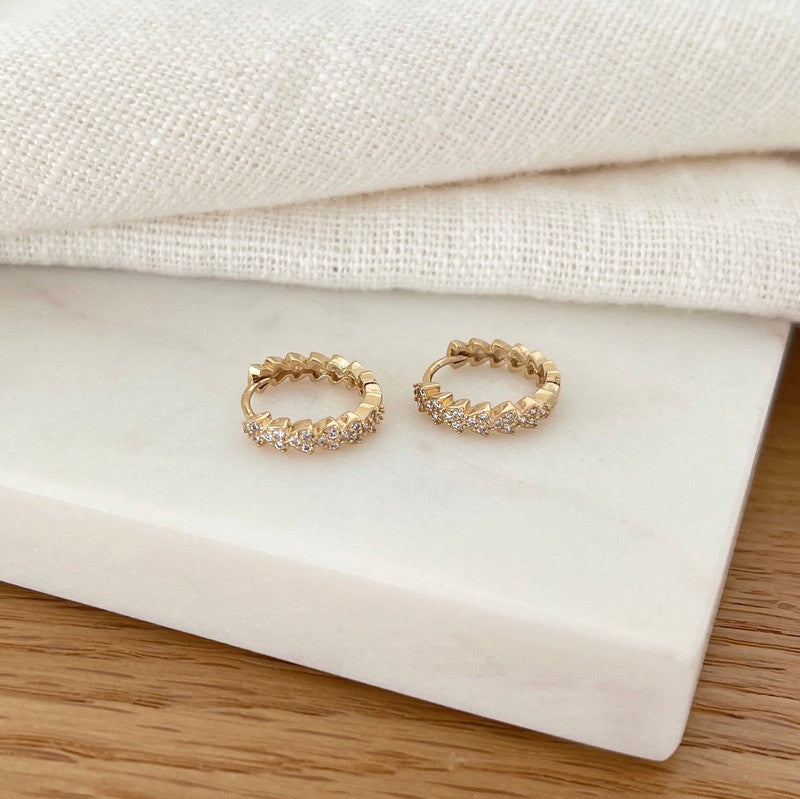 Pendientes de aro «Abay» chapados en oro-PendientesInstants Plaisirs  Joyería