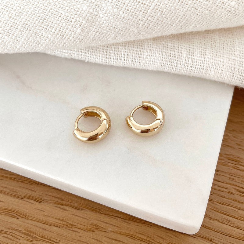 Pendientes de aro «Cali» chapados en oro-PendientesInstants Plaisirs  Joyas