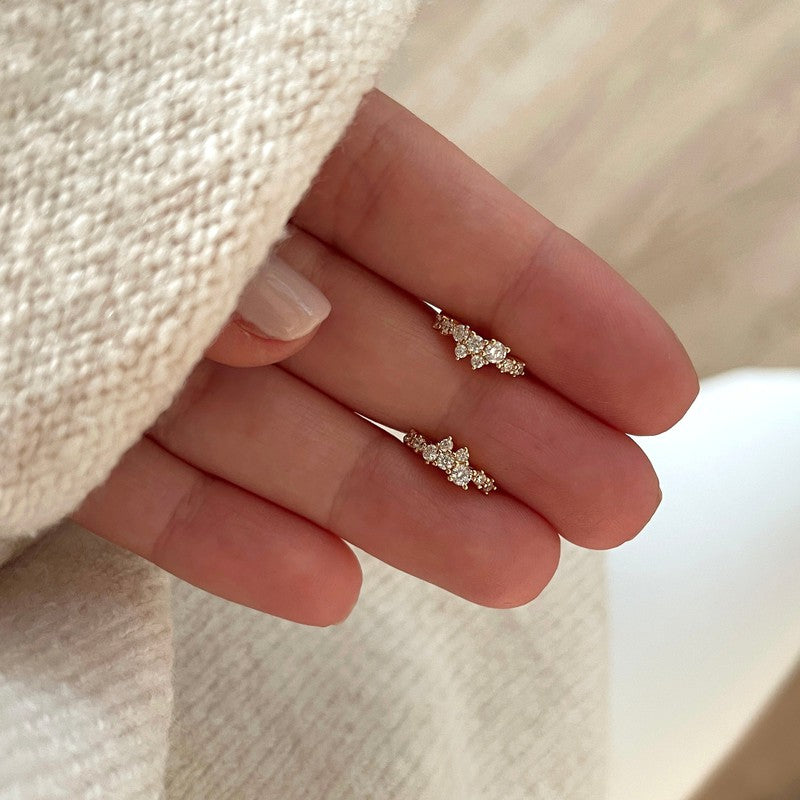 Aros «Bertha» chapados en oro - Pendientes - Instants Plaisirs -Instants Plaisirs  Joyería