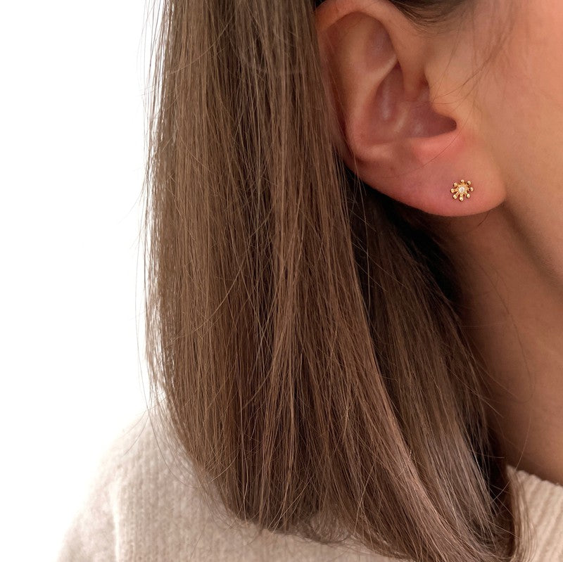 Pendientes «Sonia» chapados en oro-PendientesInstants Plaisirs  Joyas