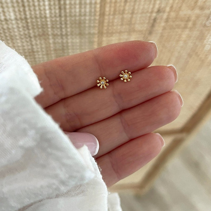 Pendientes «Sonia» chapados en oro-PendientesInstants Plaisirs  Joyas