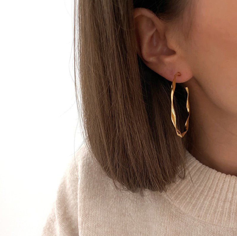 Aros «Alaia» acero-PendientesInstants Plaisirs  Joyas