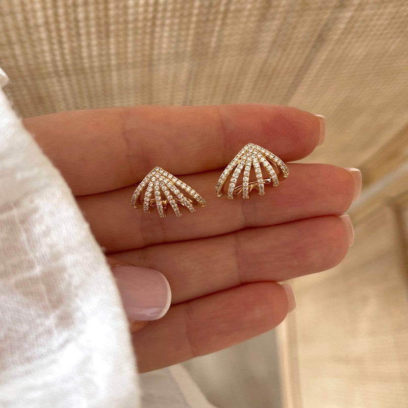 Pendientes «Paris» chapados en oro-PendientesInstants Plaisirs  Joyas