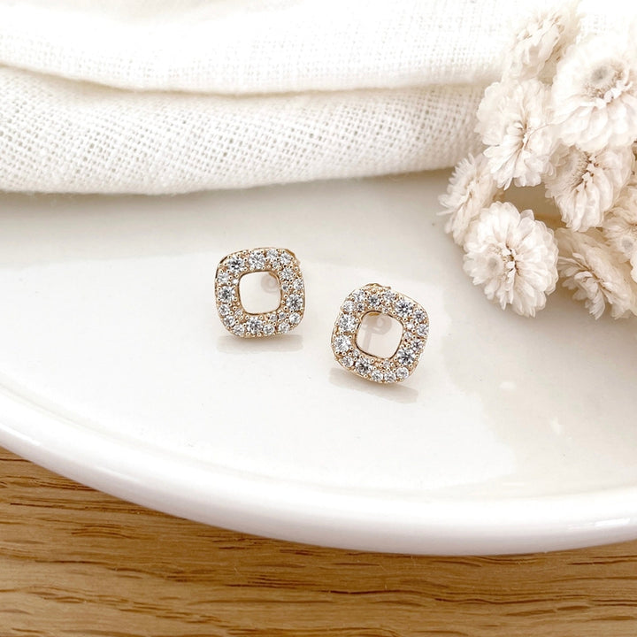 Pendientes «Laurie» chapados en oro-PendientesInstants Plaisirs  Joyería