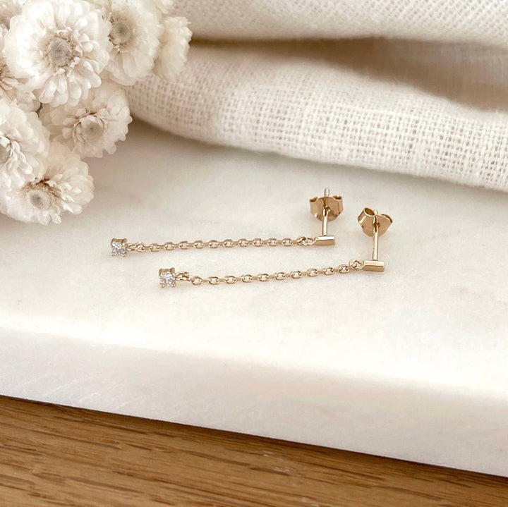 Pendientes «Dania» chapados en oro-PendientesInstants Plaisirs  Joyas