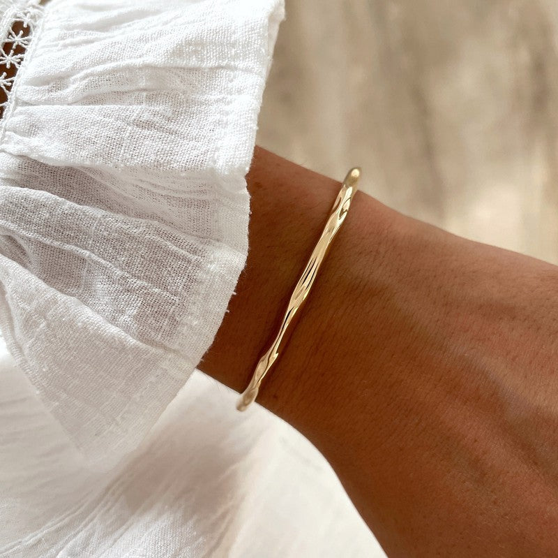 Brazalete «Crélia» chapado enInstants Plaisirs  Joyas