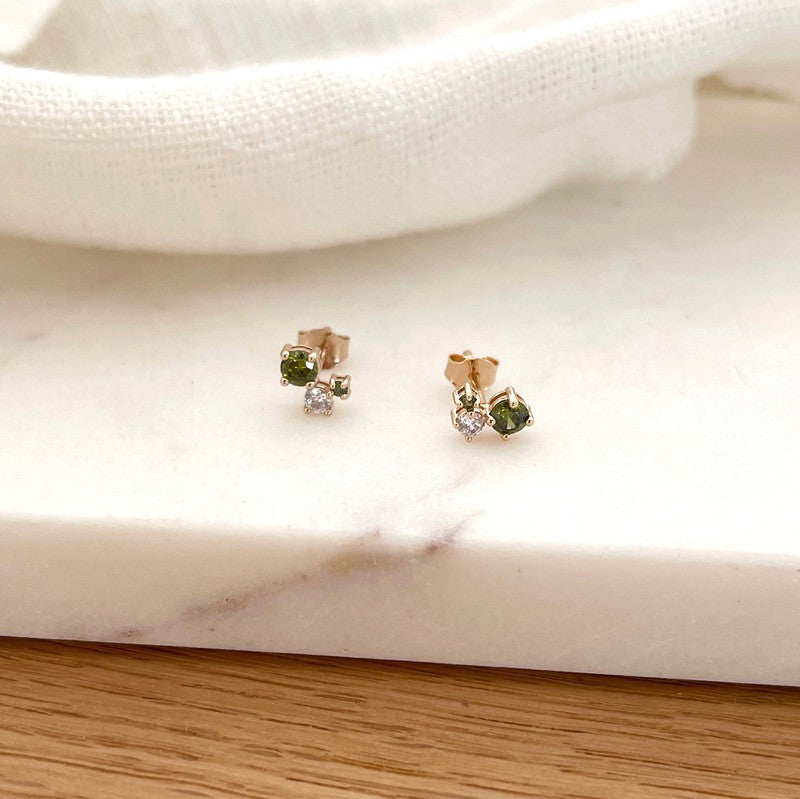 Pendientes «Viana» chapados en oro-PendientesInstants Plaisirs  Joyas