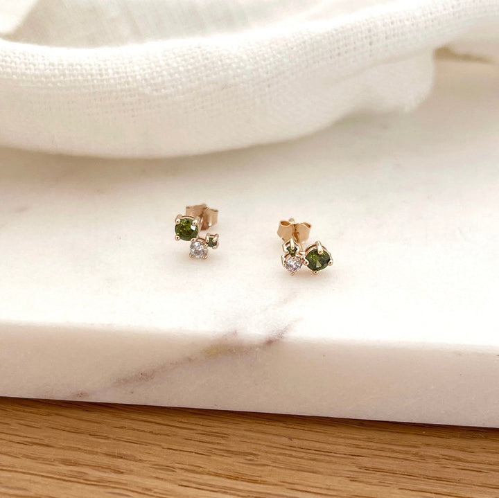 Pendientes «Viana» chapados en oro-PendientesInstants Plaisirs  Joyas