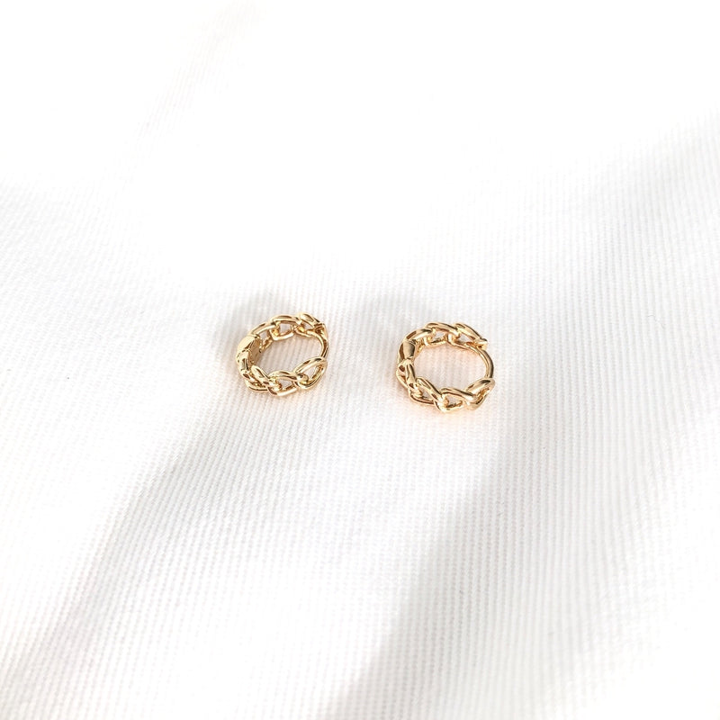 Mini aros «Estel» chapados enInstants Plaisirs Joyas