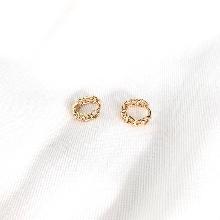 Mini aros «Estel» chapados enInstants Plaisirs Joyas