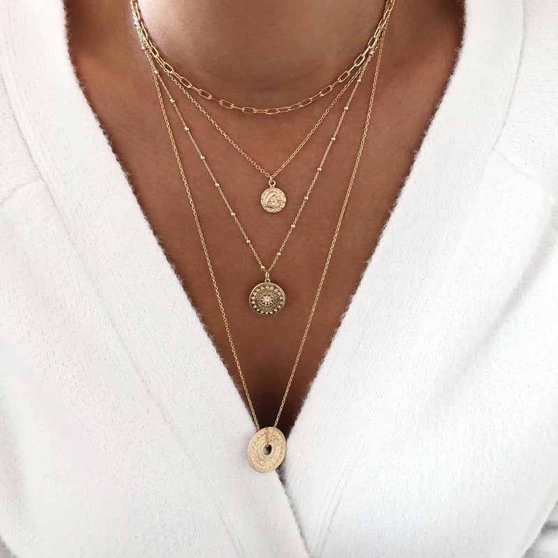 Collar «July» chapado en oro instantes-placeres 