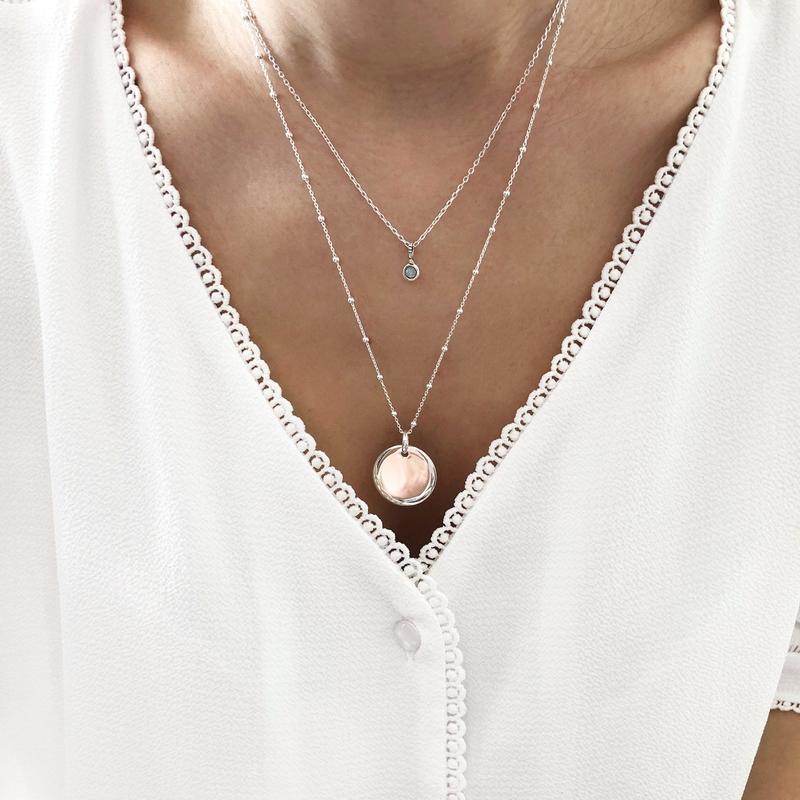 Collar «medallón» de plata instantes-placeres 