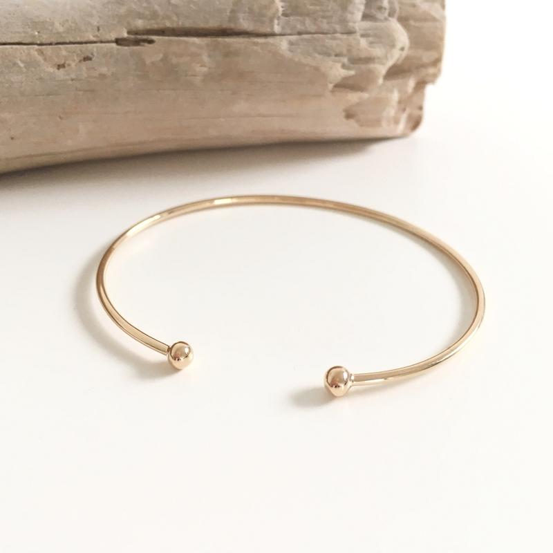 Brazalete «Delia» chapado en oro instants-plaisirs 