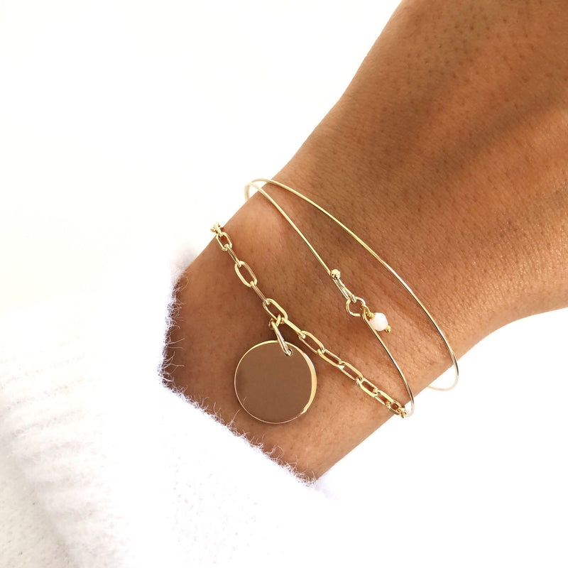 Pulsera «July» chapada en oro instantes-placeres 