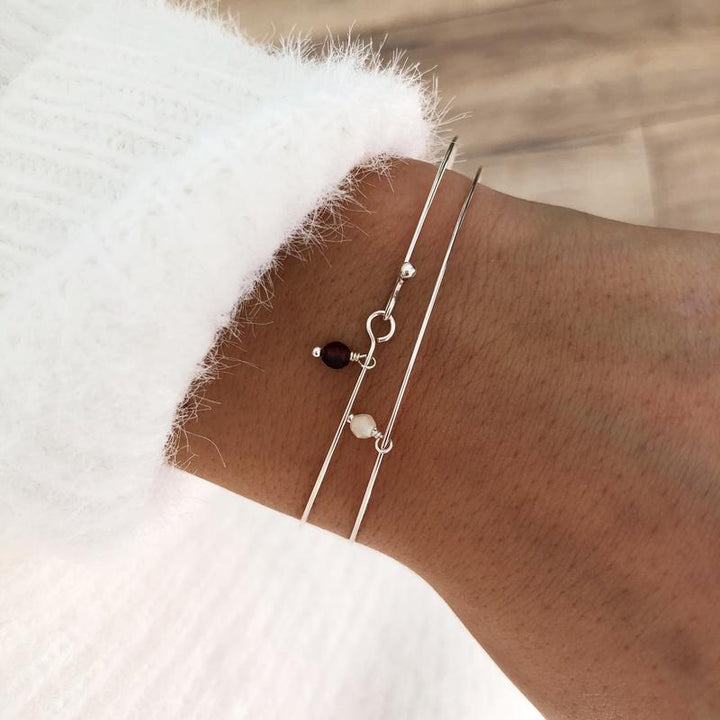 Brazalete «Mey» plata instants-plaisirs 