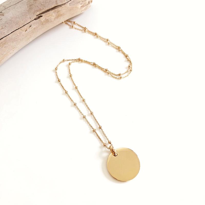 Collar «medallón» chapado en oro instants-plaisirs 