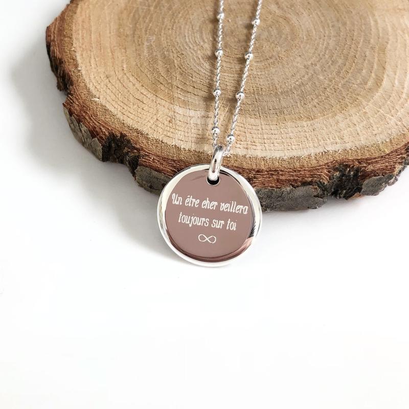 Collar «medallón» de plata instantes-placeres 