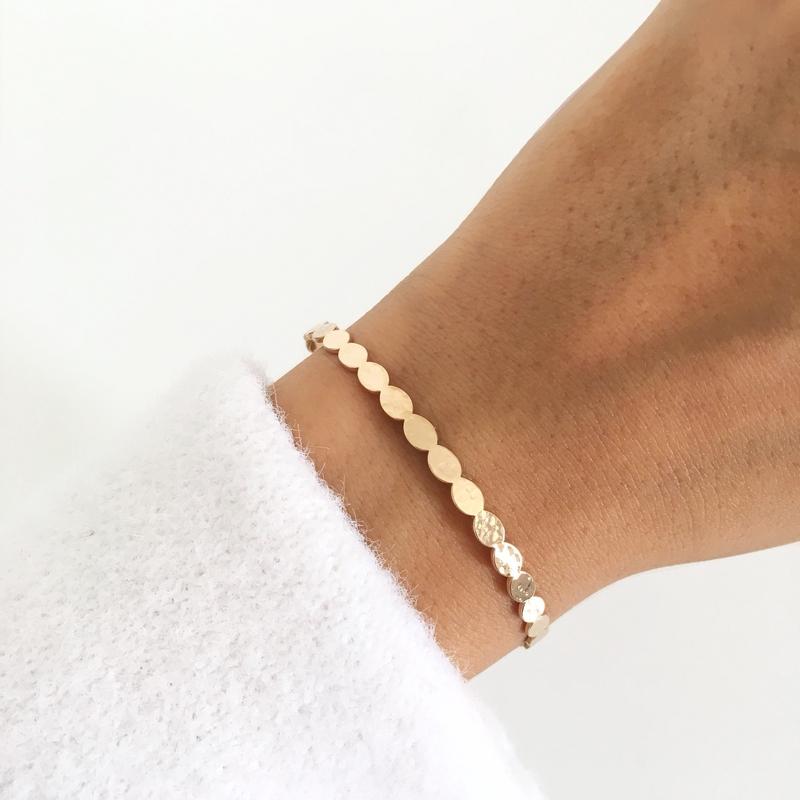 Brazalete «Jianna» chapado en oro instants-plaisirs 