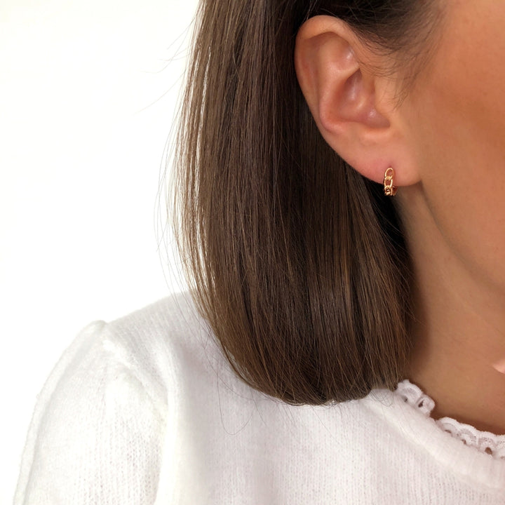 Mini aros «Estel» chapados enInstants Plaisirs Joyas