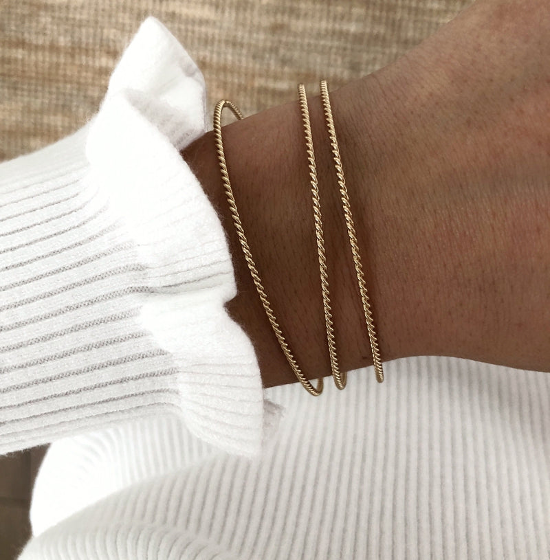 Brazalete «Alexanne» chapado enInstants Plaisirs Joyas