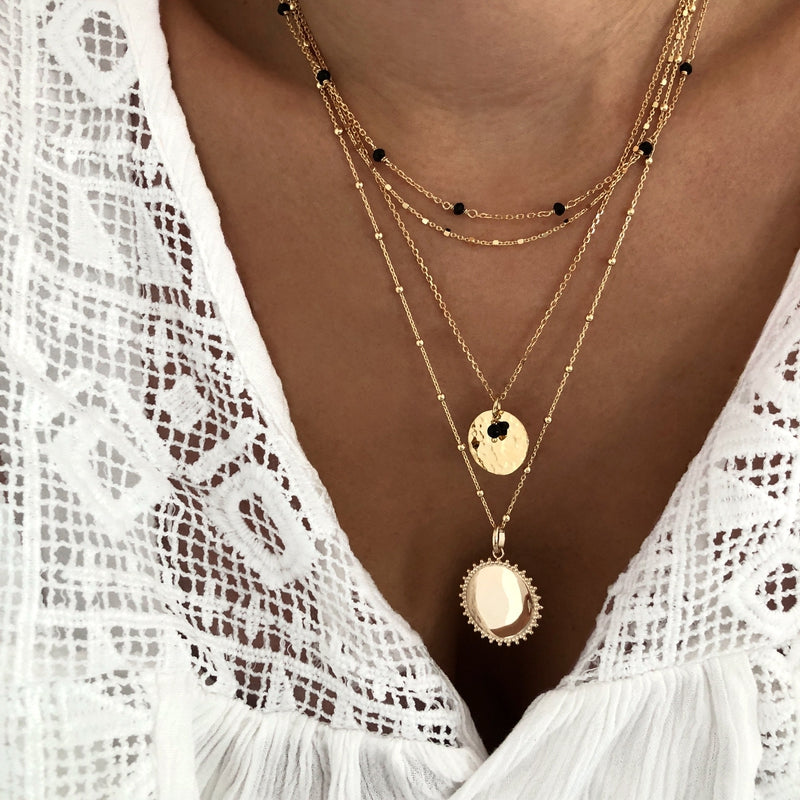 Collar «Iona» chapado en oro-instants-plaisirs-Cadena clásica de 40Instants Plaisirs Joyería