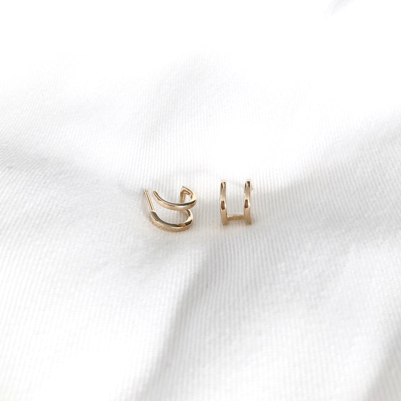 Pendientes «Aiko» chapados enInstants Plaisirs Joyería