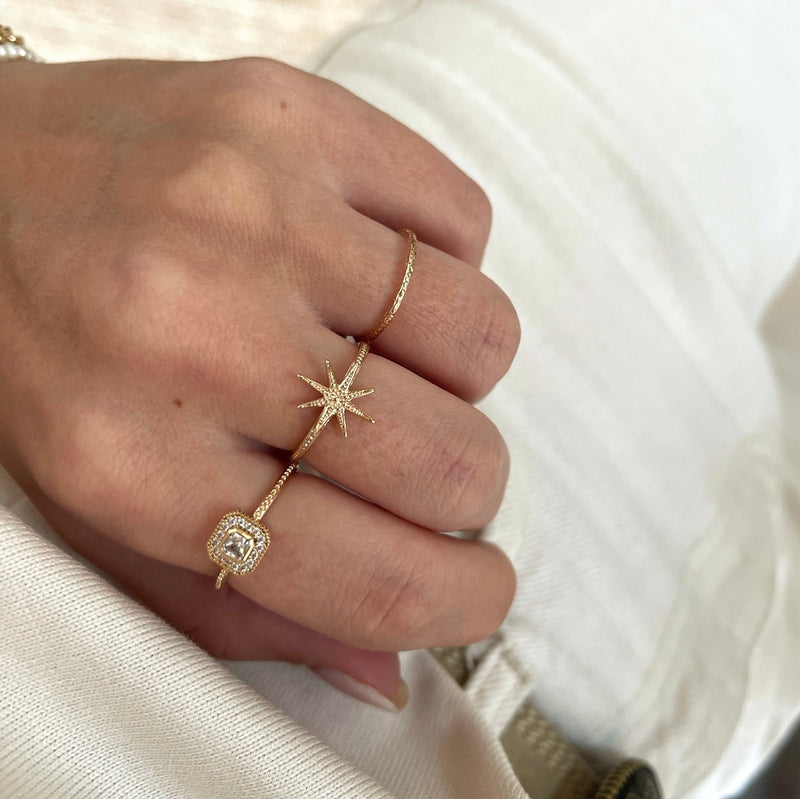 Anillo «Tiffany» chapado enInstants Plaisirs Instants Plaisirs  Joyas