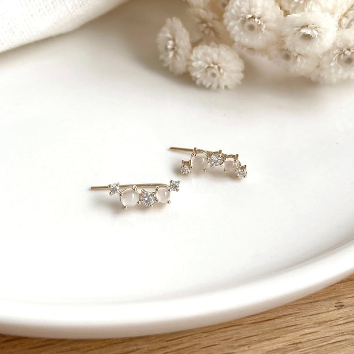 Pendientes «Elisa» chapados en oro-PendientesInstants Plaisirs  Joyas