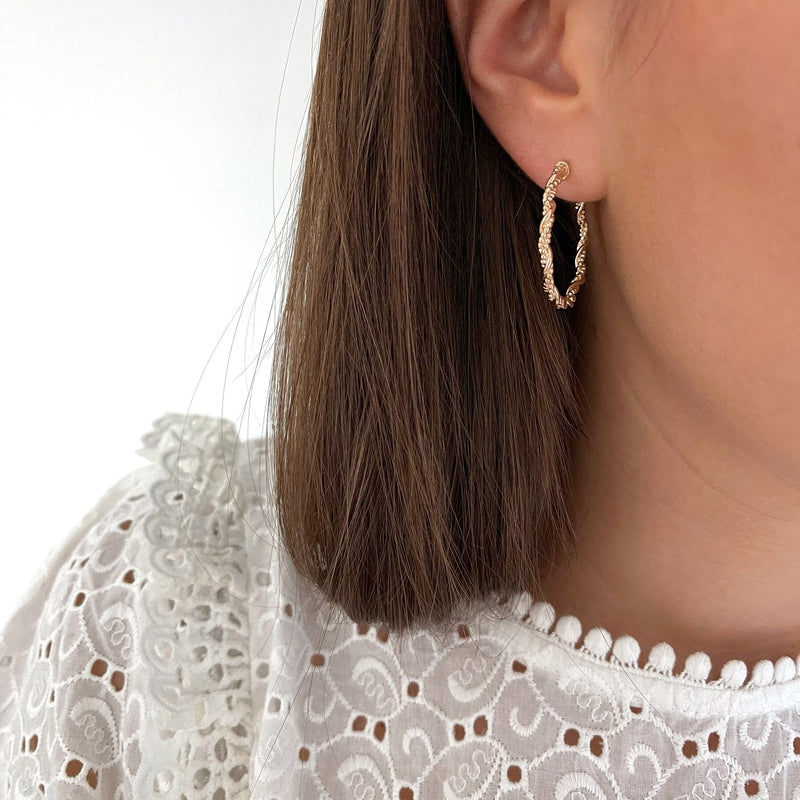 Aros «Freya» chapados enInstants Plaisirs Joyas