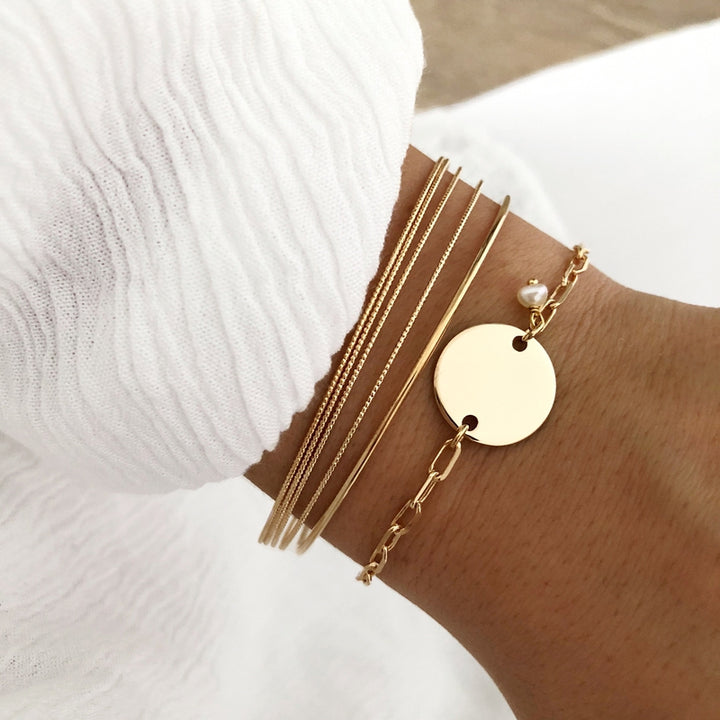 Pulsera «Maho» chapada en oro-instants-plaisirs-SinInstants Plaisirs Joyería