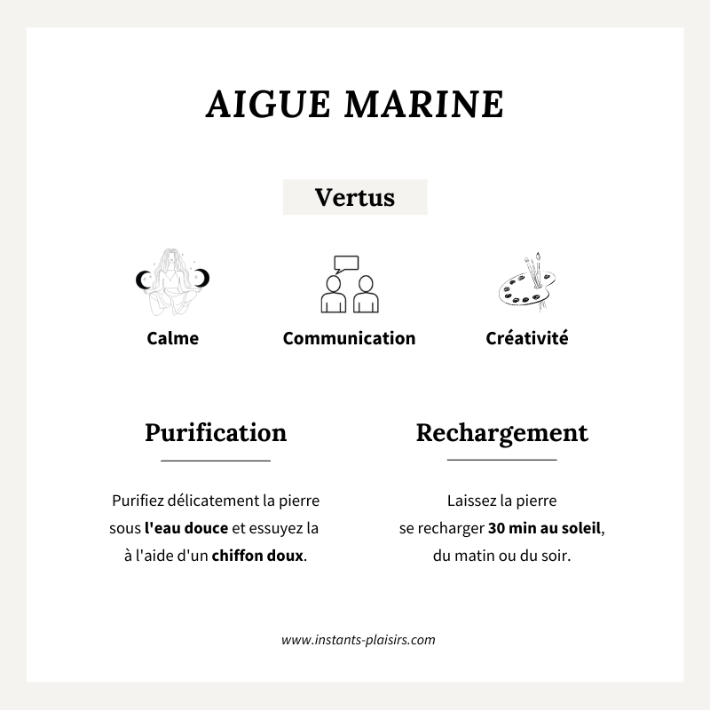 Charm «Aigue Marine» chapado en oro - Dije y colgantes -Instants Plaisirs Instants Plaisirs  Joyas