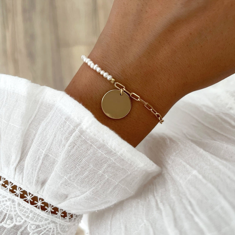 Pulsera «Inaya» chapada enInstants Plaisirs Joyas