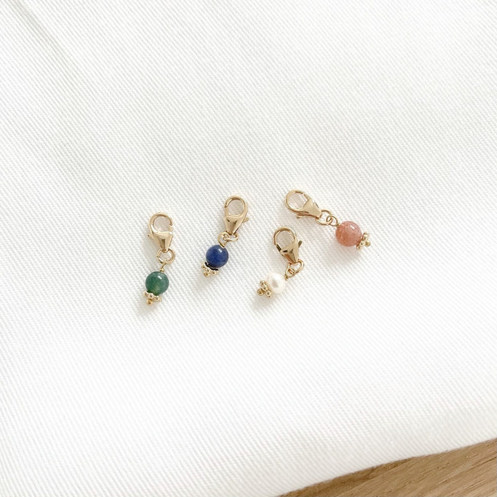 Charm «Lili» Piedra solar chapada en oro -Instants Plaisirs Joyas -Instants Plaisirs Joyas