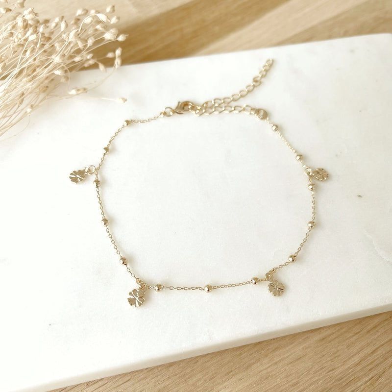 Cadena para tobillo «Daisy» chapada enInstants Plaisirs Joyería