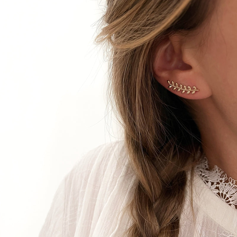 Pendientes «Oriane» chapados enInstants Plaisirs Joyas