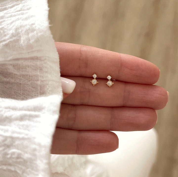 Pendientes «Erwin» chapados en oro-PendientesInstants Plaisirs  Joyas