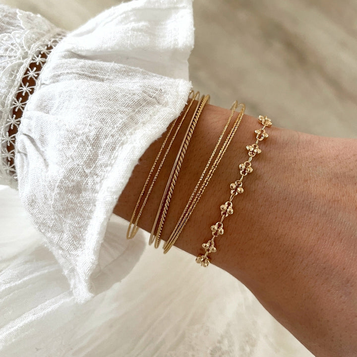 Brazalete «Ugo» chapado en oro-Pulseras-instantes-placeres-UnInstants Plaisirs  Joyas