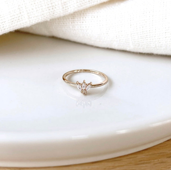Anillo «Louane» chapado en oro -Instants Plaisirs Instants Plaisirs -Instants Plaisirs  Joyas